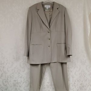 Tan suit with dress pants, size 16W